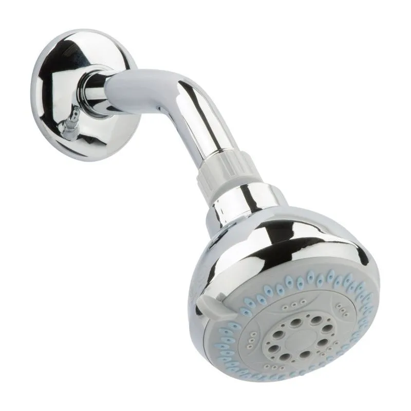 Cabeça De Chuveiro Oakbrook Pvc Chrome 1,8 Gpm Suporte De Parede Com 3 Configurações
