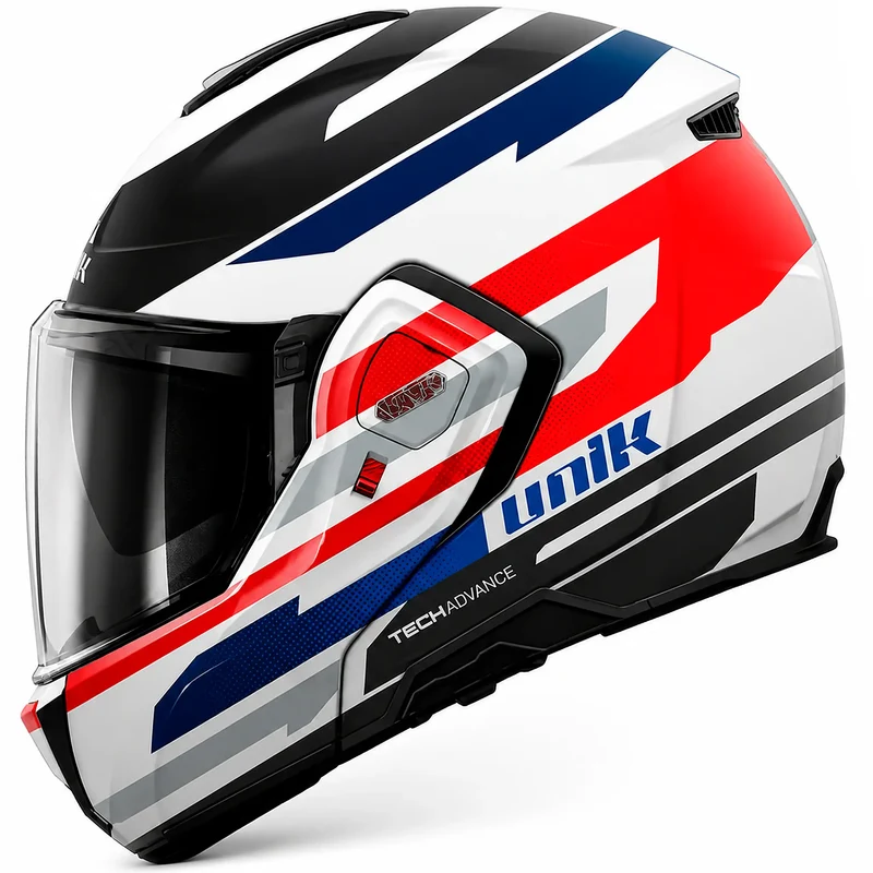 Casco Unik Spectrum DV Tech - Gris/Rojo/Azul XS