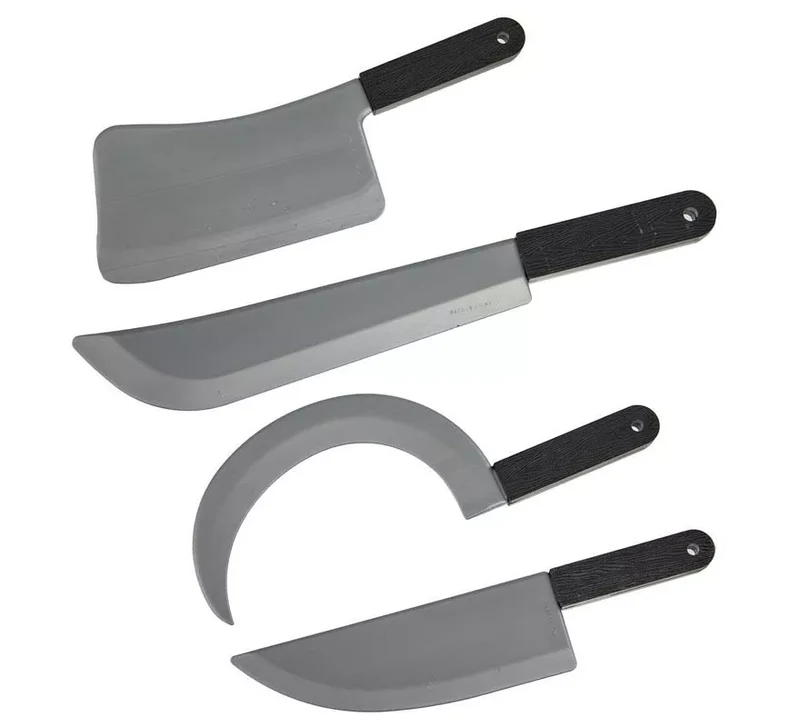 4 Cuchillos de juguete surtidos de 30x8 cm T.Única