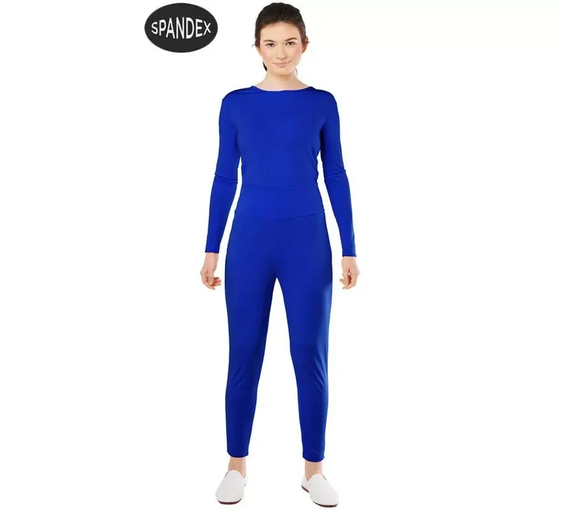 Conjunto Maillot Spandex en 2 piezas color Azul para mujer XL