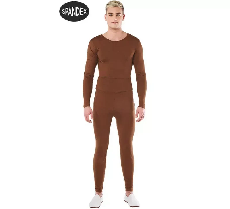 Conjunto Maillot Spandex en 2 piezas color Marron para hombre M/L