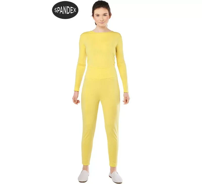 Conjunto Maillot Spandex en 2 piezas color Amarillo mujer S