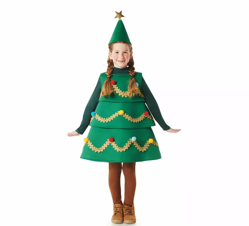 Disfraz de Árbol de Navidad Decorado para niños 3-4A