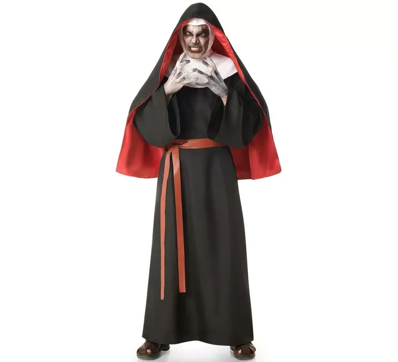 Disfraz de Monja negro para hombre XXL
