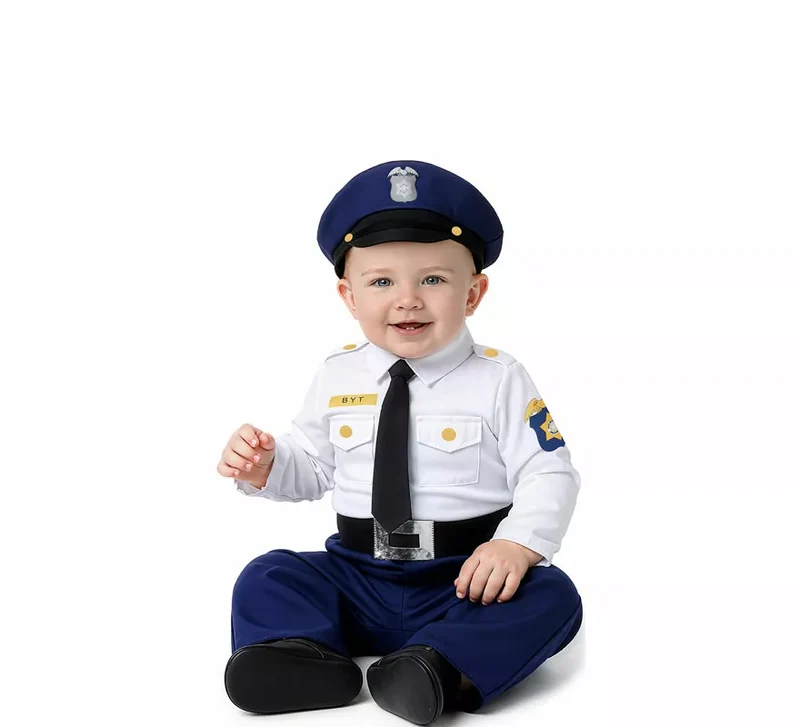 Disfraz de Policía con Sombrero para bebé 6-12M