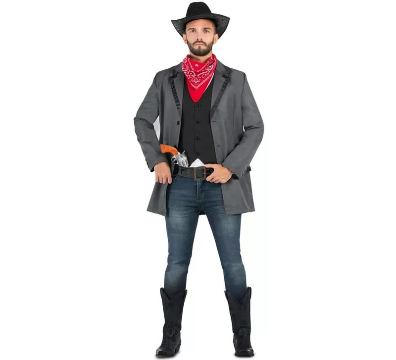 Disfraz de Vaquero Pistolero rebelde para hombre L