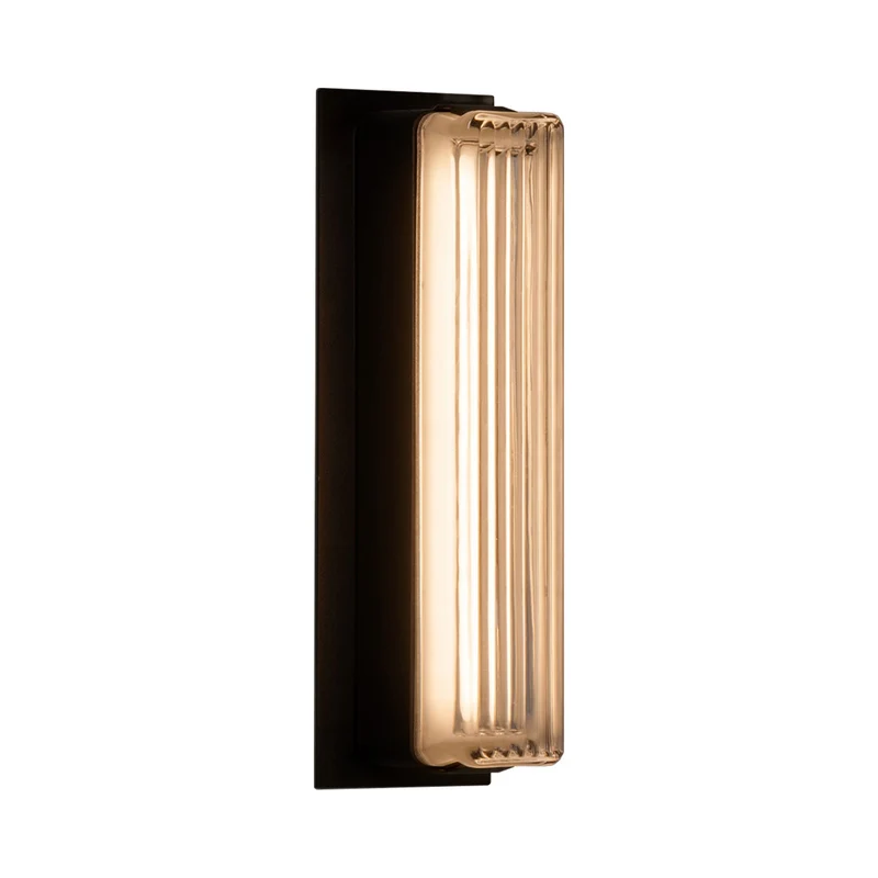 Estadio Outdoor LED Wall Light Texturized Black