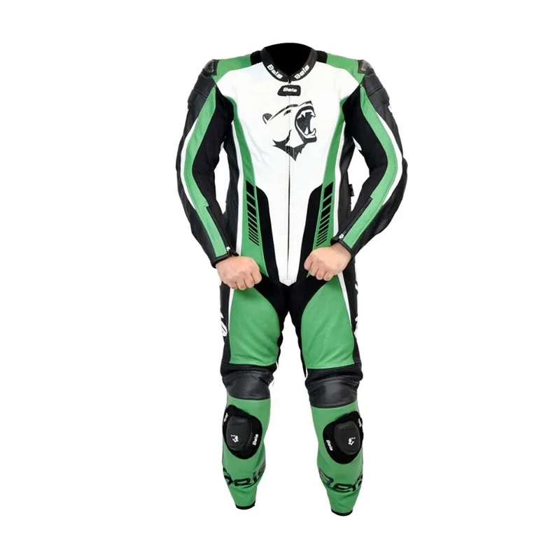 BELA SPEED STAR 1 PC Fatos De Moto Branco Preto Verde 60 / BLANCO PRETO VERDE