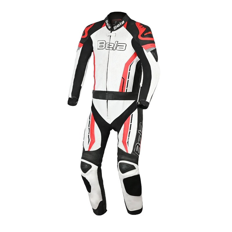 BELA ROCKET KANGAROO MIX 2 PC Fatos De Moto Branco Vermelho Preto 58 / BLANCO VERMELHO PRETO