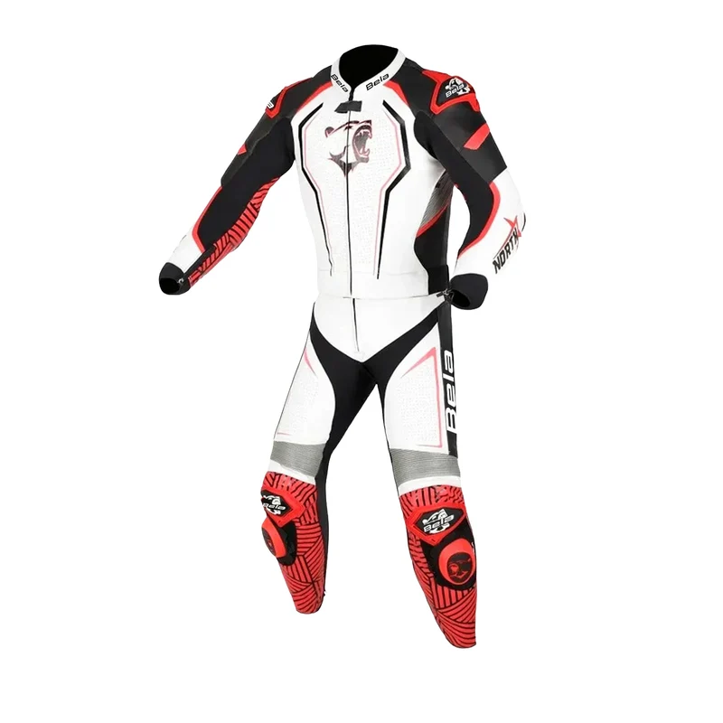 BELA North Star 2 PC Fatos De Moto Preto Branco Vermelho 64 / PRETO BLANCO VERMELHO