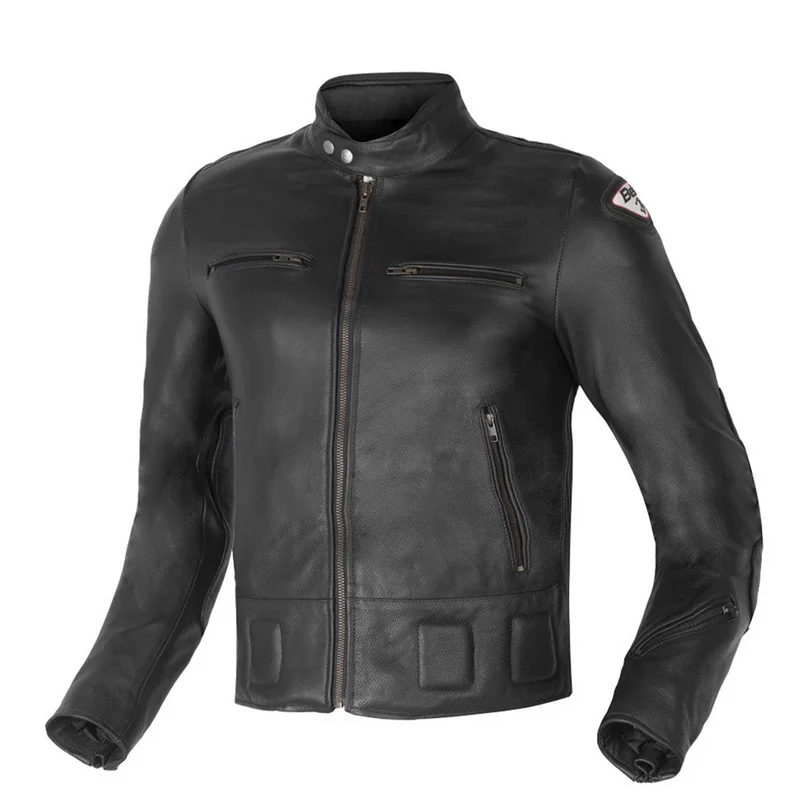 BELA Groot Piel Casaco De Moto Senhora Petro 4XL / PRETO