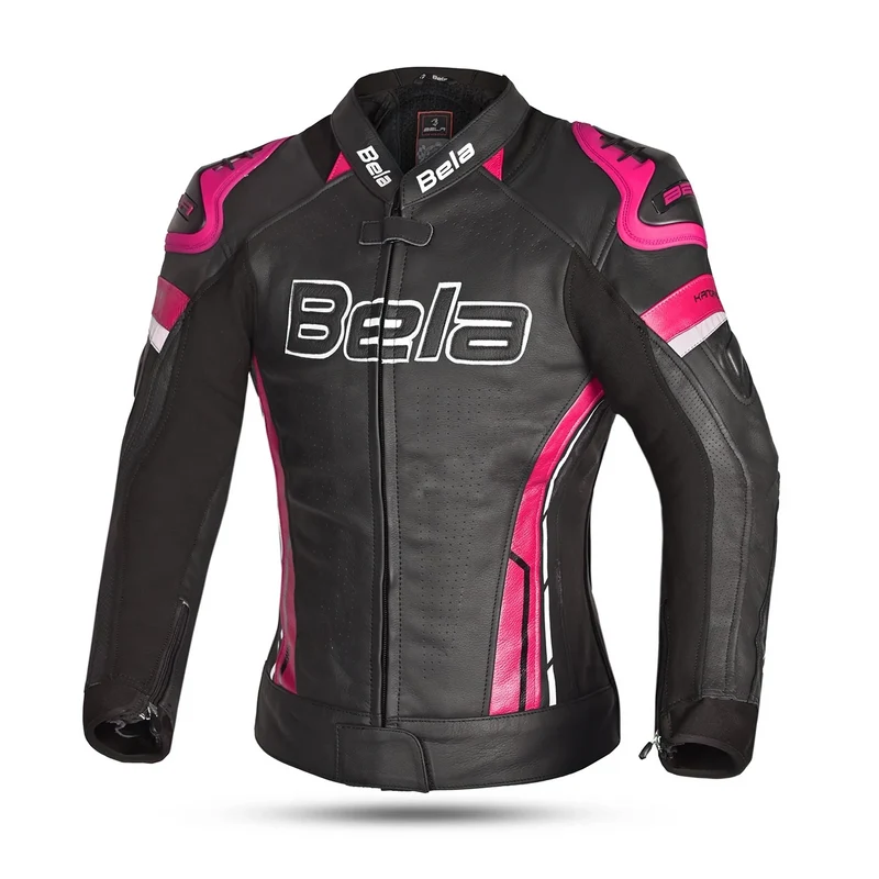 BELA Rocket Casacos De Moto Senhora Piel Preto Rosa L / PRETO ROSA