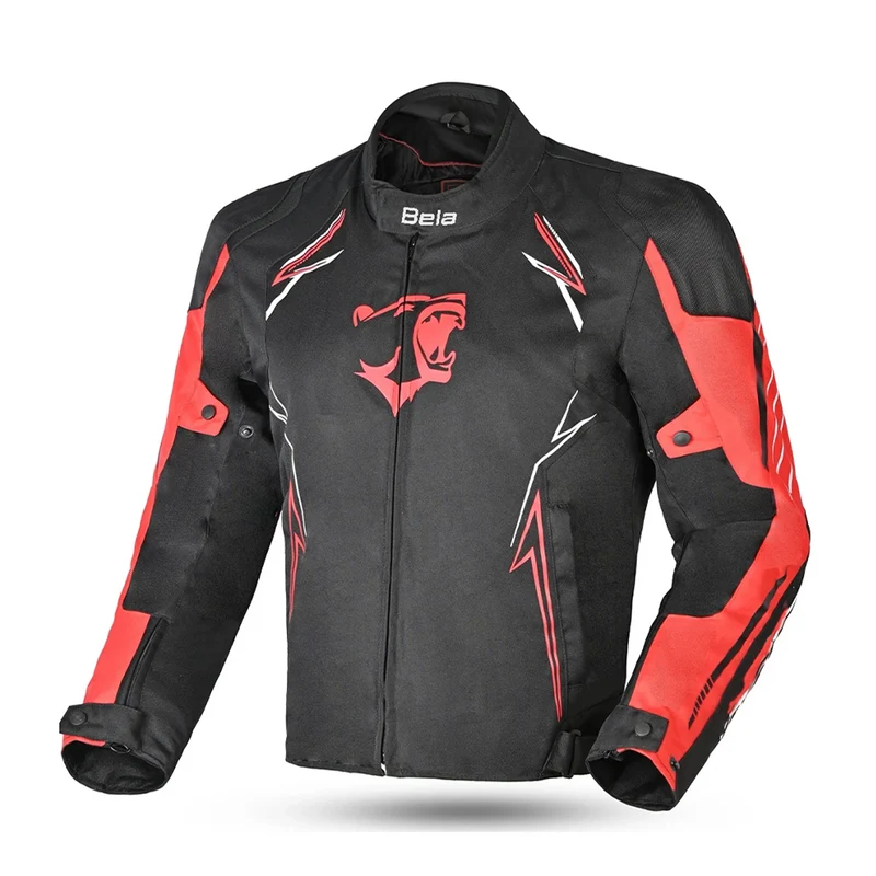 BELA PANTHER CASACOS TEXTIL DE MOTO PRETO VERMELHO S / PRETO VERMELHO