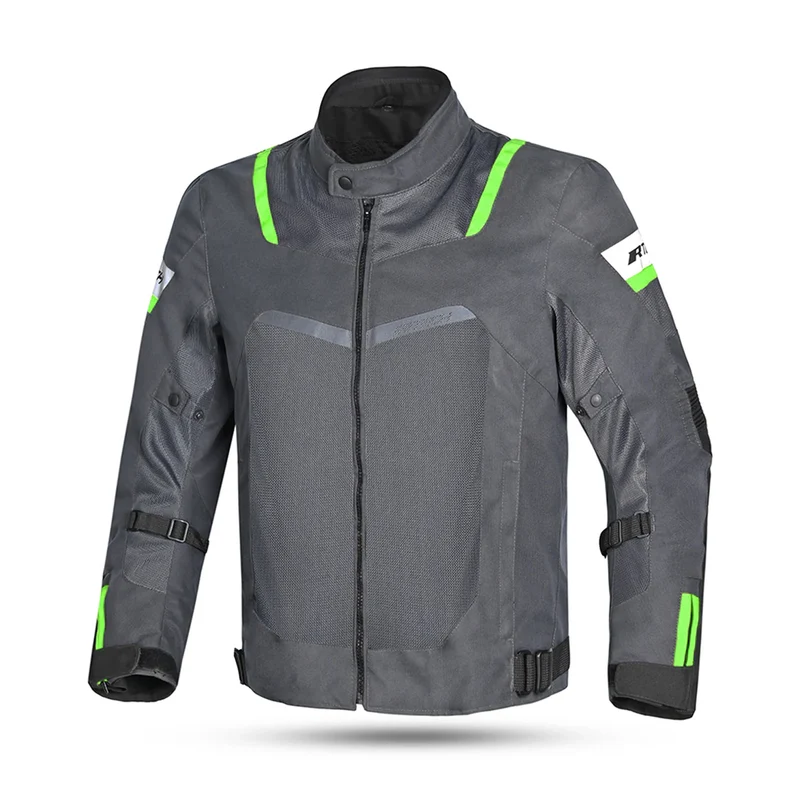 R-TECH SPIRAL MESH Casacos De Moto Textil Verde Cinza Antracite 3XL / Antracita/Gris/Verde