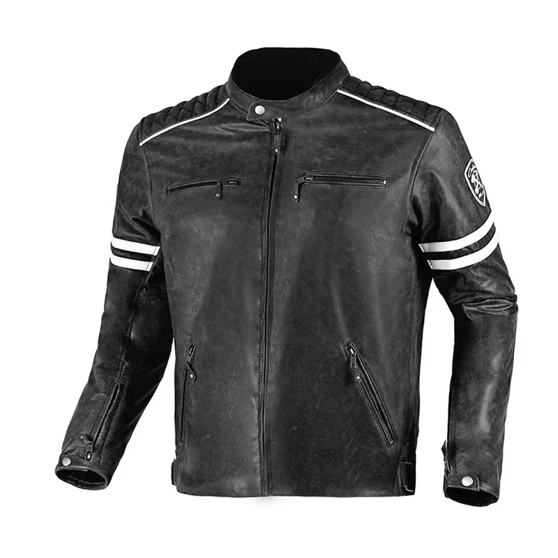 BELA TERMINATOR CASACOS DE MOTO COURO PRETO 66 / Negro