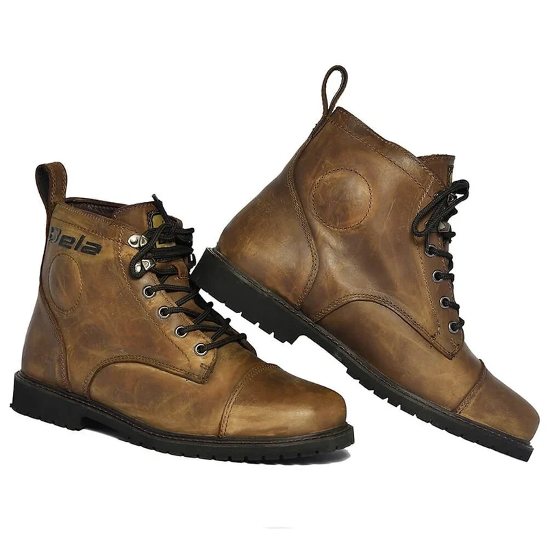BELA MARTEN Botas De Moto Couro Marrom 48 / MARROM