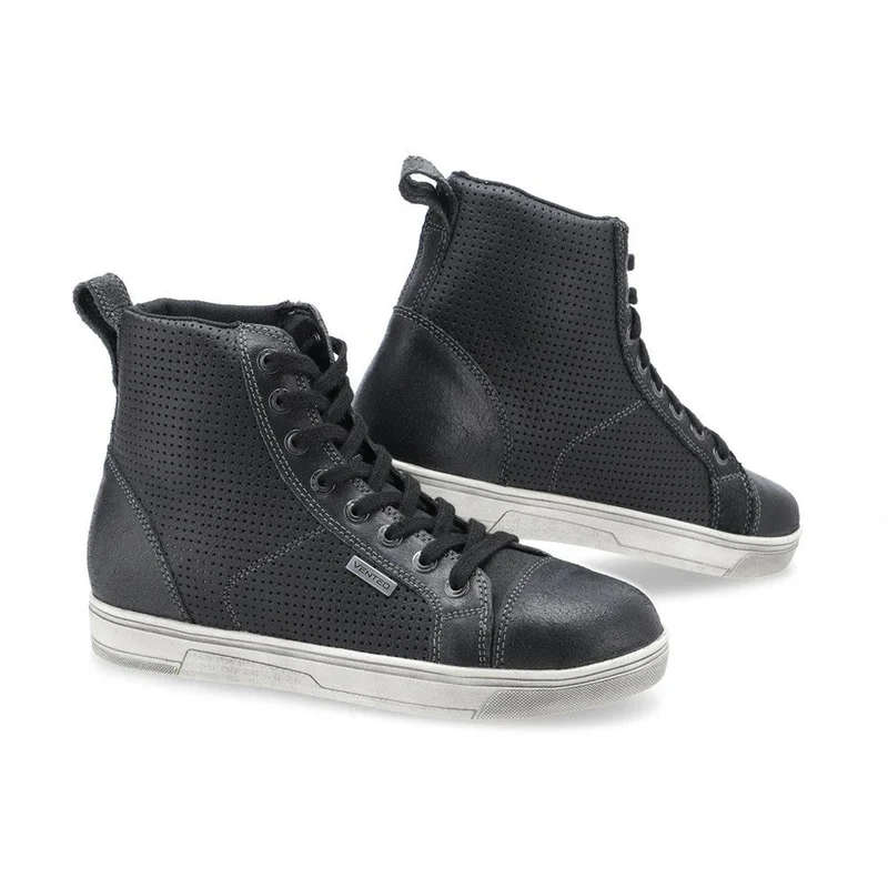 BELA FRESCO Botas De Moto Couro Homem Preto Cinza 45 / PRETO CINZA