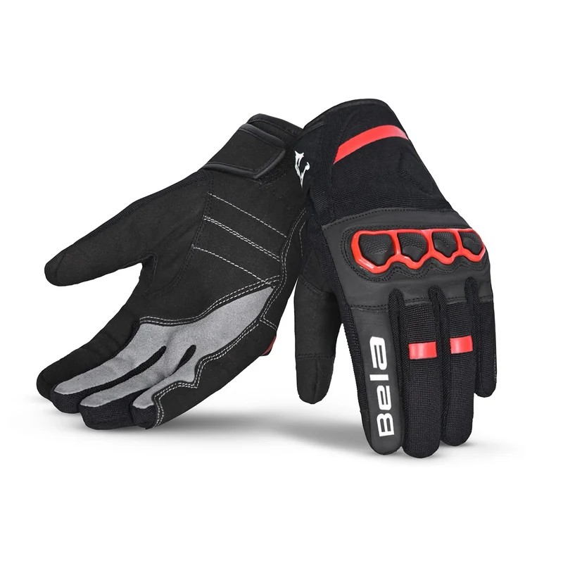 BELA TRACKER WINTER WP Luvas De Moto Textil Preto Vermelho 3XL / PRETO VERMELHO