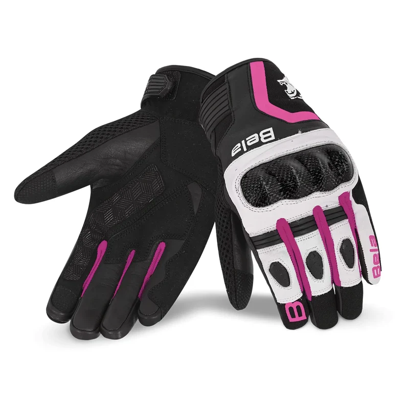 BELA AIR FLOW LUVAS DE MOTO SENHORA TEXTIL PRETO ROSA XL / PRETO ROSA