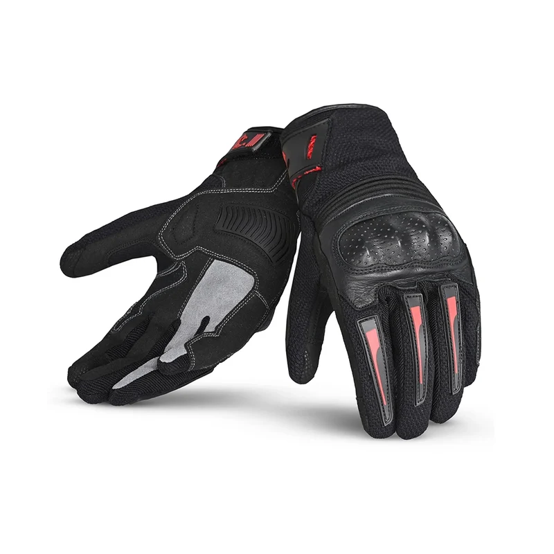 BELA DRIFT LUVAS DE MOTO SENHORA TEXTILE PRETO VERMELHO XS / PRETO VERMELHO