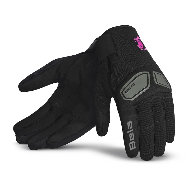 BELA LMBU 2 LUVAS DE MOTO SENHORA TEXTIL PRETO ROSA 3XL / PRETO ROSA