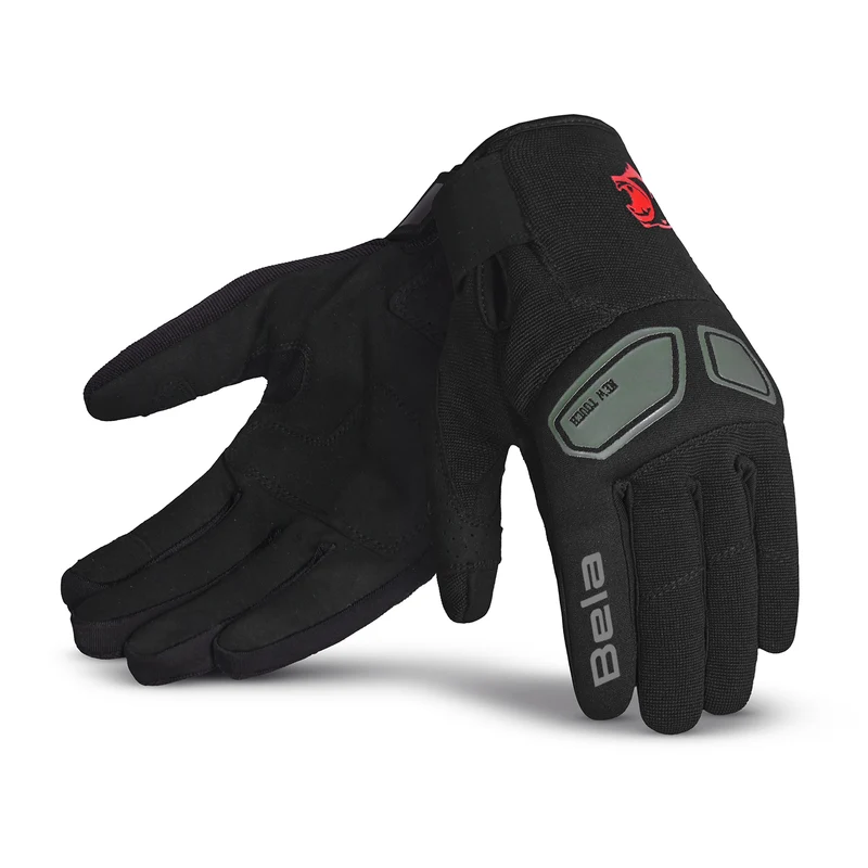BELA LMBU 2 LUVAS DE MOTO SENHORA TEXTIL PRETO VERMELHO 3XL / PRETO VERMELHO