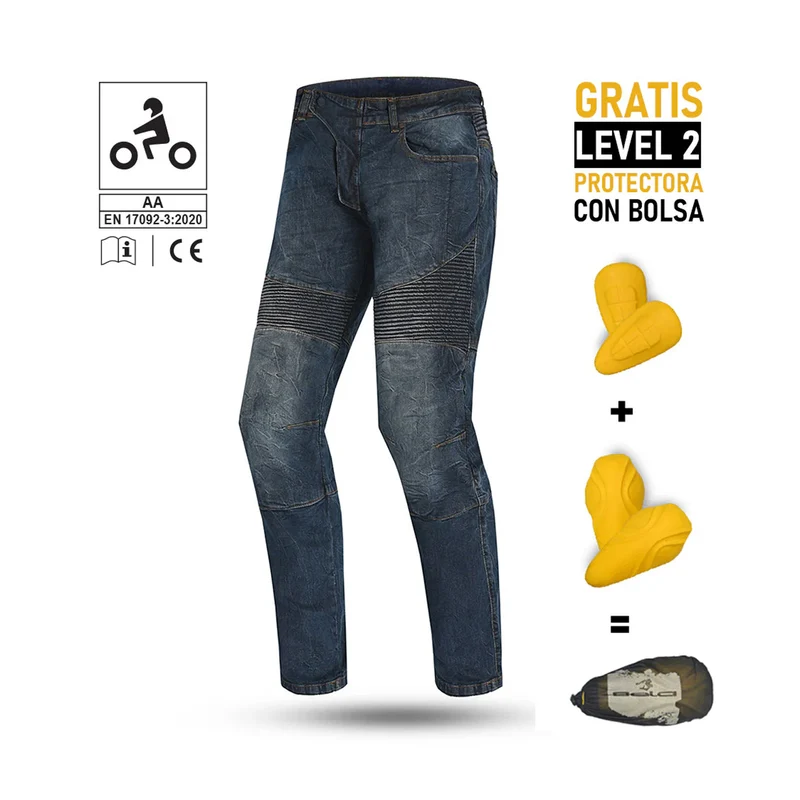 BELA TROPHY (MXD-402) Jeans De Moto Azul 38 / AZUL