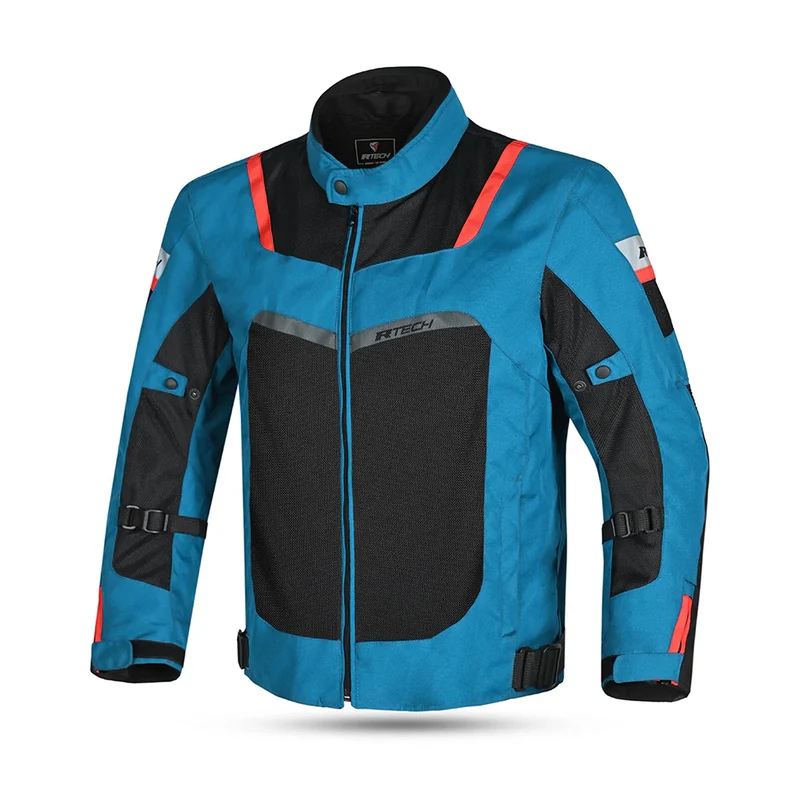 R-TECH SPIRAL MESH Casacos De Moto Textil Azul Claro Preto Vermelho S / Azul claro/Negro/Rojo