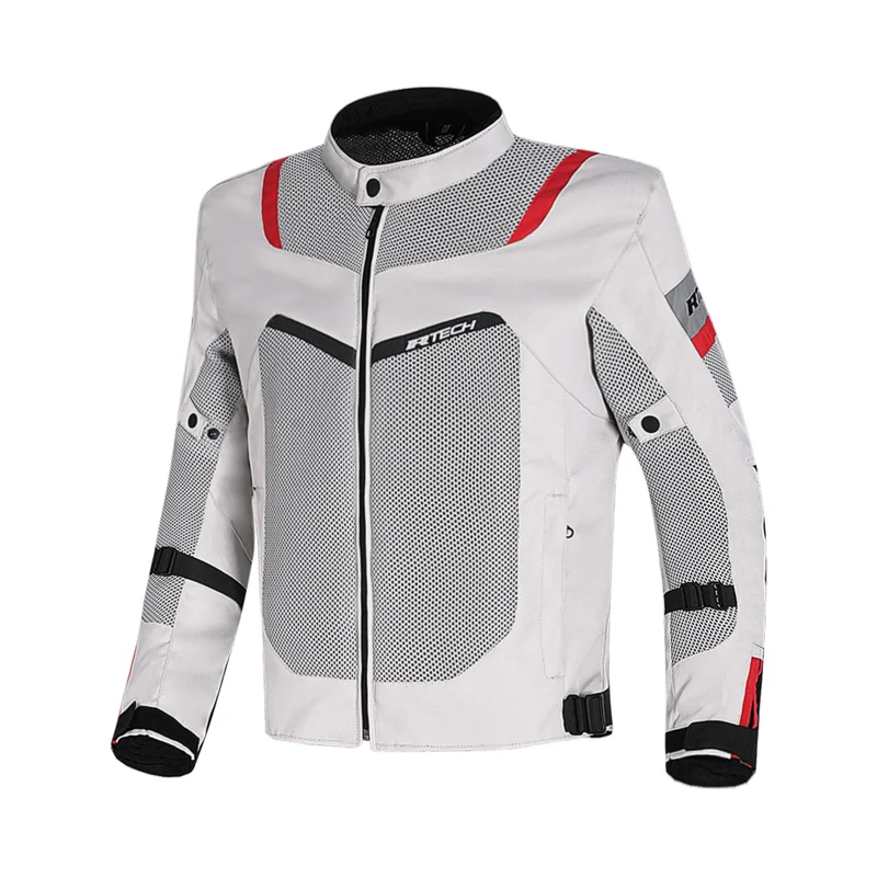 R-TECH SPIRAL MESH Casacos De Moto Textil Gelo Cinza Preto Vermelho XS / Preto Vermelho