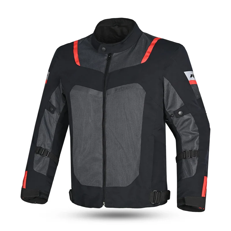 R-TECH SPIRAL MESH Casacos De Moto Textil Cinza Preto Vermelho L / Gris/Negro/ Rojo
