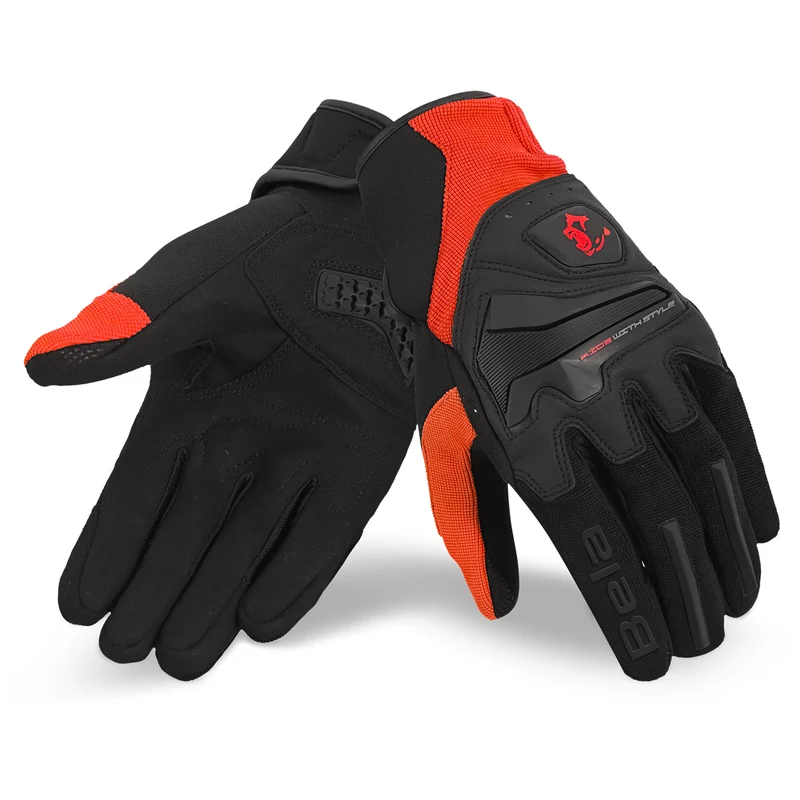 BELA STAR LUVAS DE MOTO HOMEM TEXTIL VERMELHO PRETO S / ROJO/NEGRO