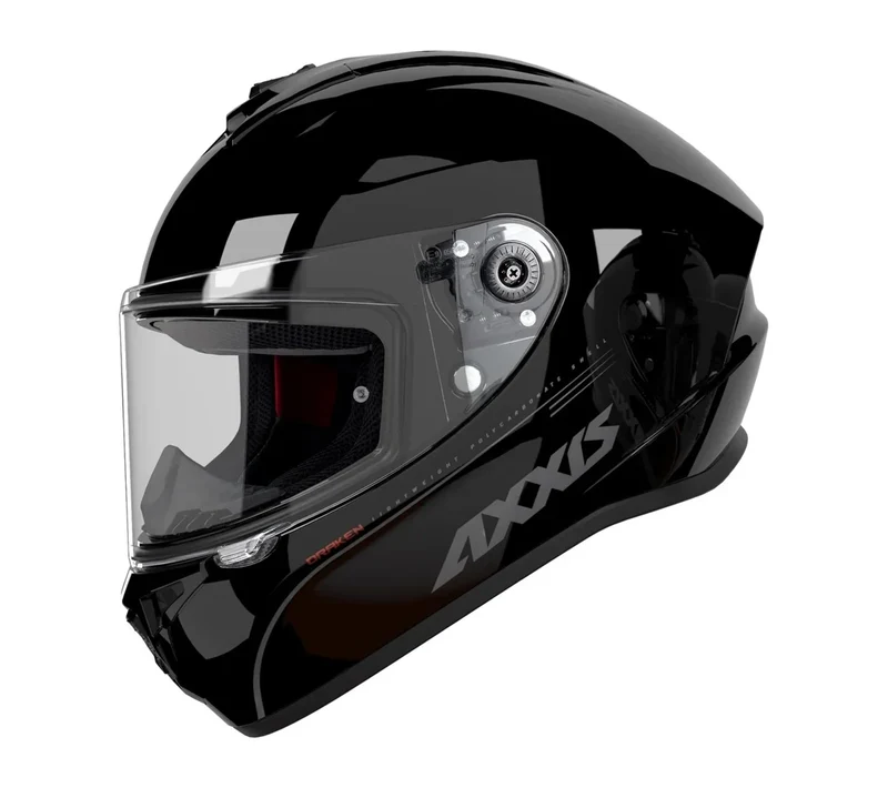 AXXIS FF112D DRAKEN S SOLID V.2 CAPACETE DE MOTO A11 PRETO BRILLO XL / PRETO BRILLO / FF112D DRAKEN S