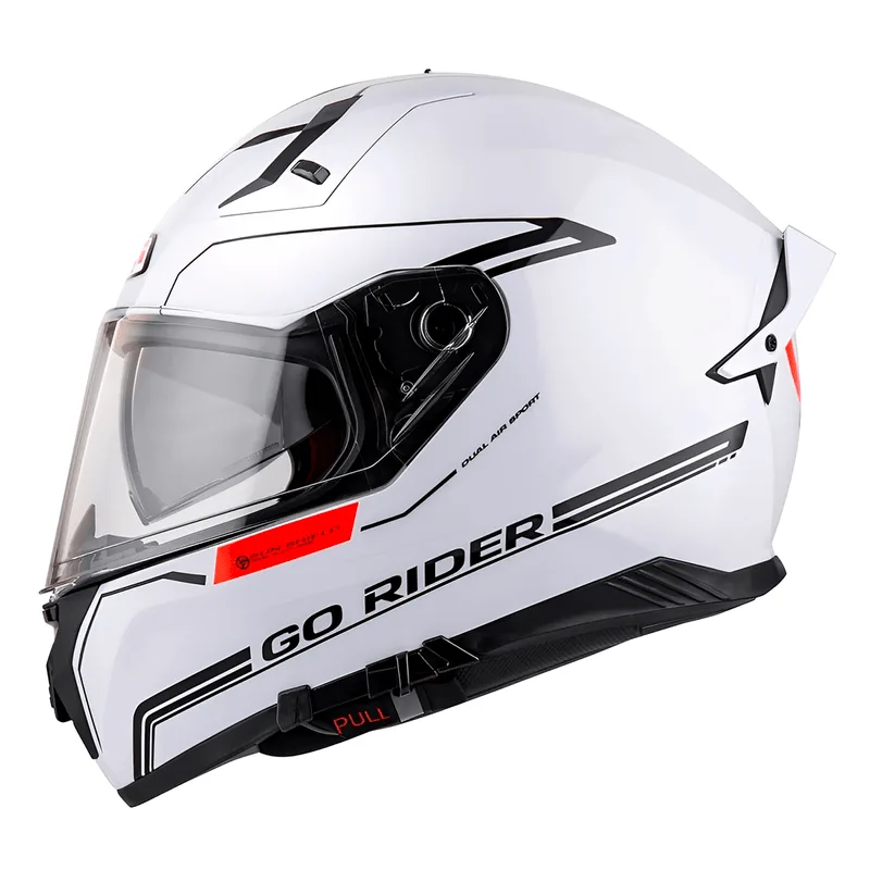 Capacete NZI Go Rider Solid Noveau Branco 58