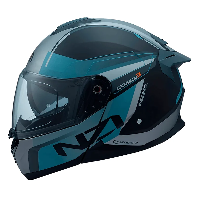 Capacete NZI Combi 3 Duo Daily Preto Azul Anthracite 62