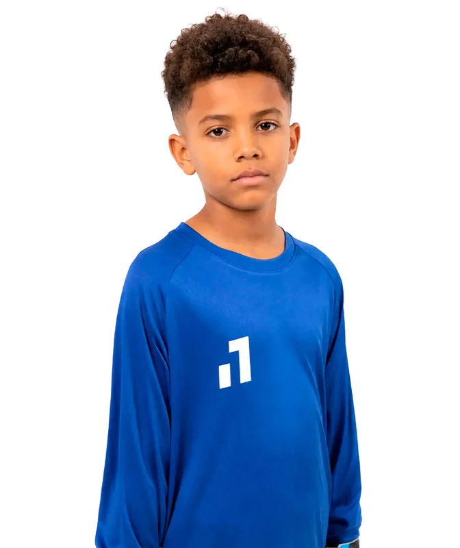 Camisa Lisa Manga Longa Infantil Azul / 10