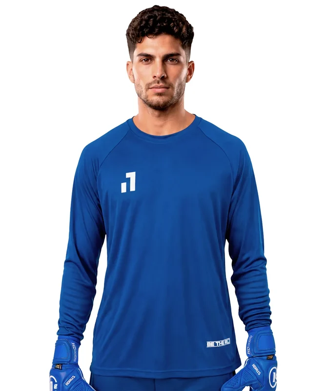 Camisa Lisa Manga Longa Adulto Azul / GG