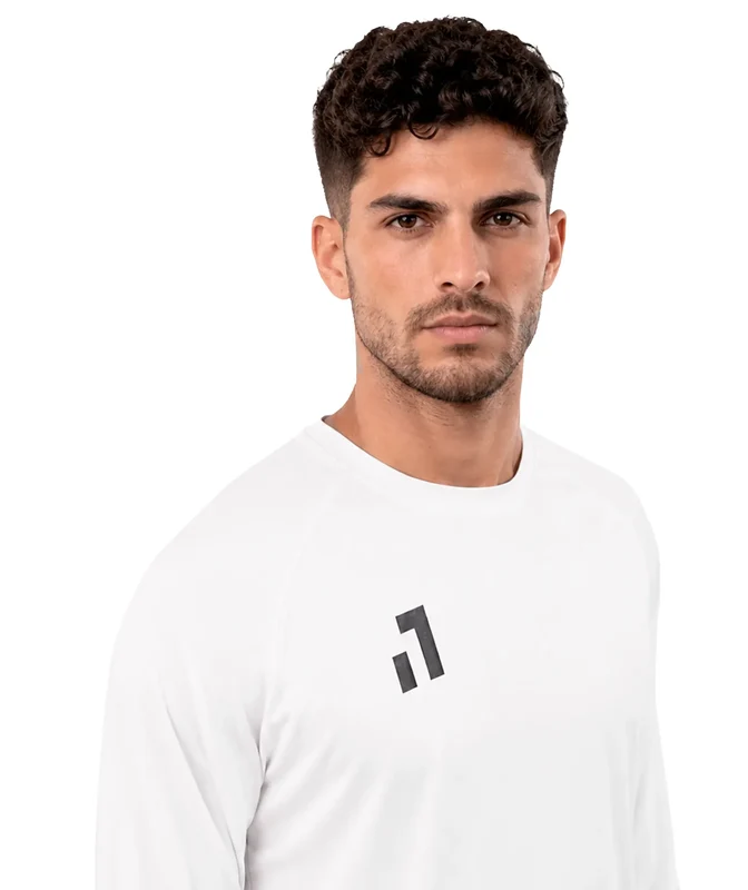 Camisa Lisa Manga Longa Adulto Branco / G