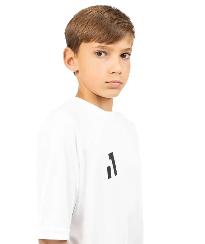 Camisa Lisa Manga Curta Infantil Branco / 10