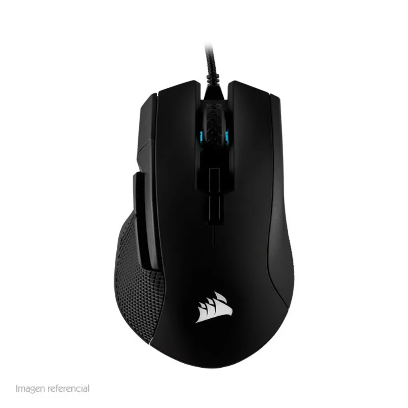 Mouse óptico Corsair Ironclaw RGB Gaming, 18 000 dpi, 7 botones, Negro, USB