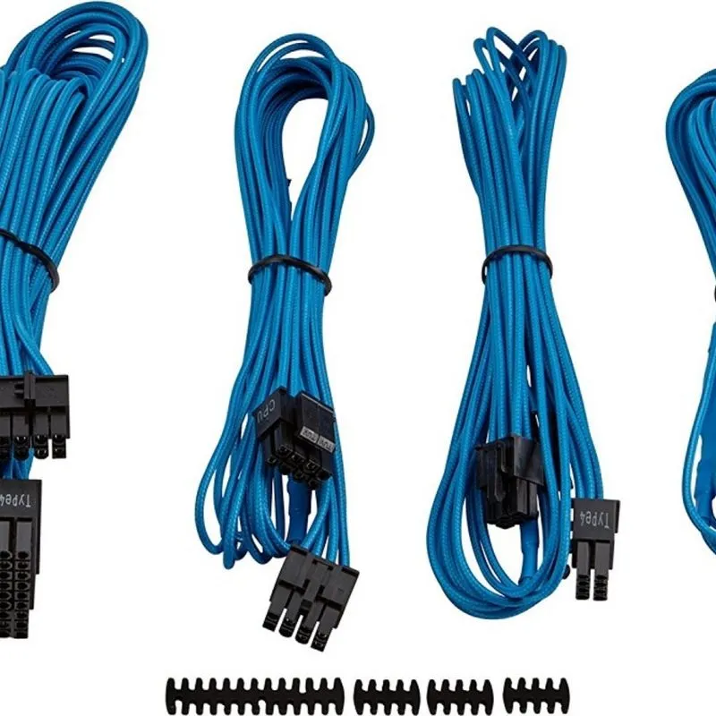 CABO PARA FONTE CORSAIR SLEEVED CP-8920147 AZUL
