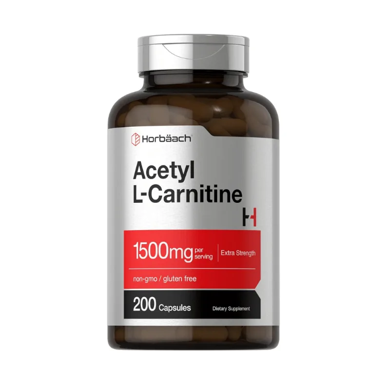 Acetil L-Carnitina Horbaach 1500 mg 200 Cápsulas Premium