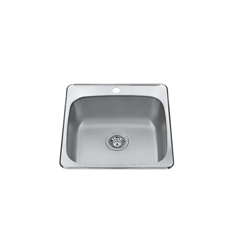 CraftX Drop-in 20 x 20.5-in Brushed Satin Single Bowl 1-hole Kitchen Sink