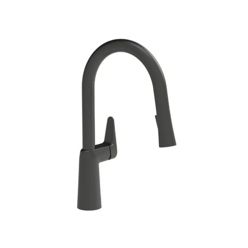 CraftX Blis Matte Black Single Lever Handle Deck-Mount Pull Down Kitchen Faucet