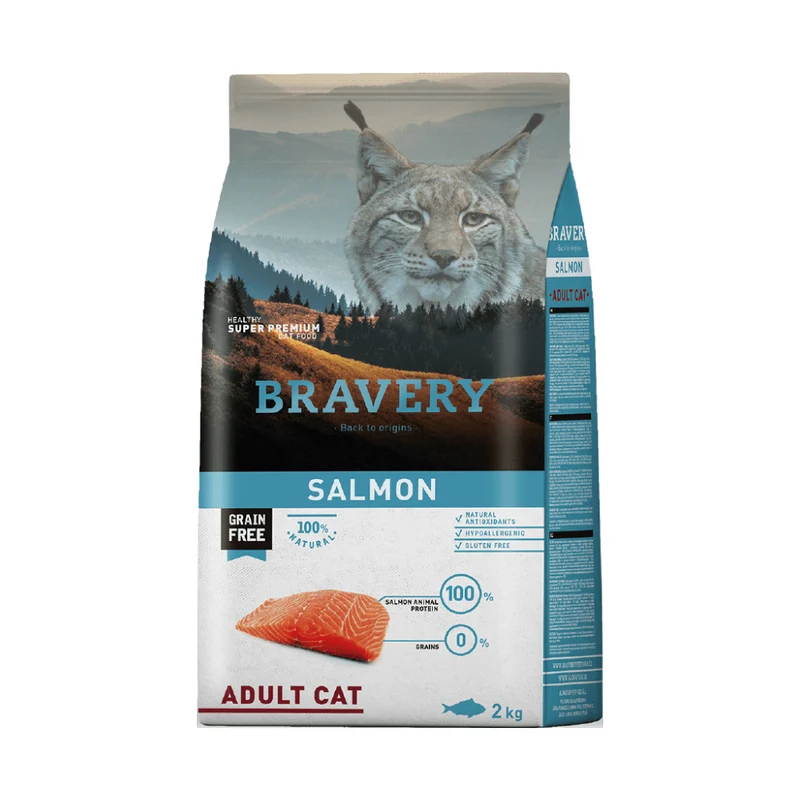 BRAVERY SALMON ADULT CAT 2 KG, BRVY SALMON
