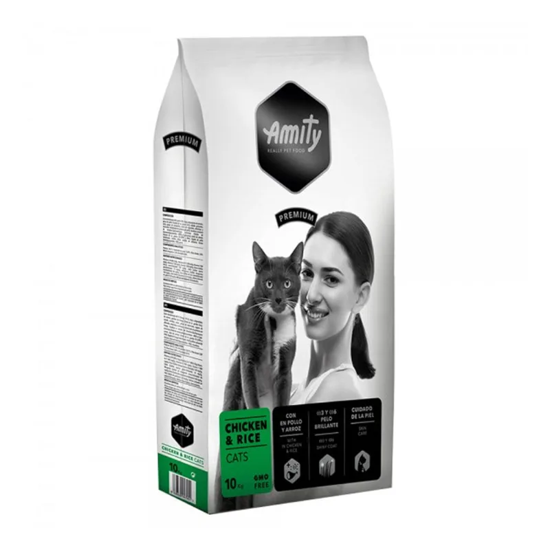 Amity Premium Pollo y Arroz para Gatos 10Kg