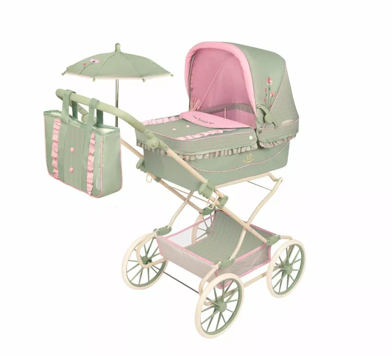 Coche de Reborn de hasta 55 cm Plegable con Sombrilla y Bolso Sin talla