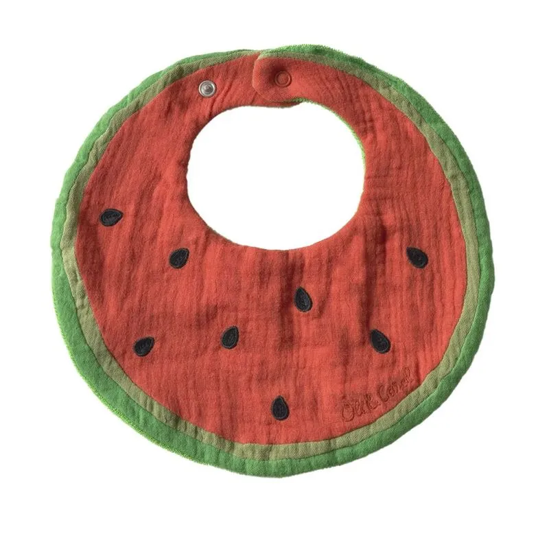 Babador Para Bebê Oli &amp; Carol Wally, A Melancia, 100% Algodão Orgânico