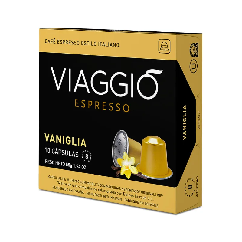 Café Espresso Sabor Vainilla Intensidad 8 55 Grs x 10 Un Viaggio