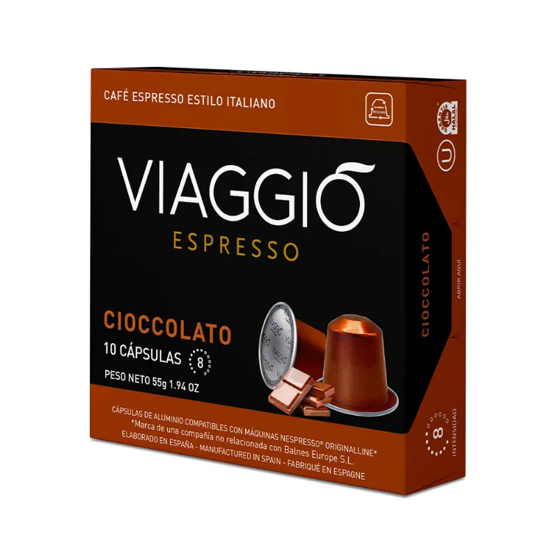Café Cápsulas Sabor Cioccolato Intensidad 8 55 Grs x 10 Un Nespresso Viaggio Cafe En Capsulas Espresso Cioccolato Viaggio 10 Cápsulas