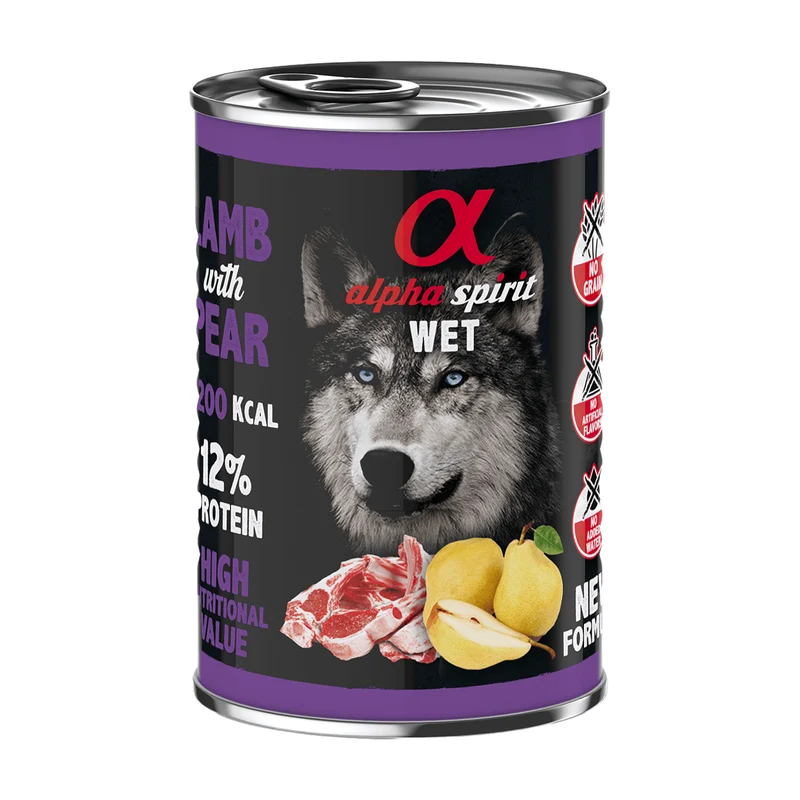ALIMENTO HUMUDO 400GR CORDERO CON PERA ALPHA SPIRIT CORDERO CON PERA